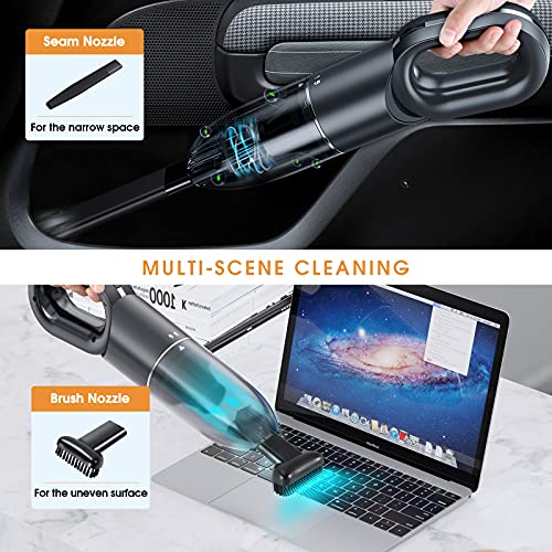 Aspirateur à Main sans Fil Puissant 6500 Pa, Aspirateur de Table Eau Possière Batterie 2000mAh pour Poils de Chien Chat Possière, Mini Aspirateur Portable Anti Possière Voiture Maison Lavable - Image 6