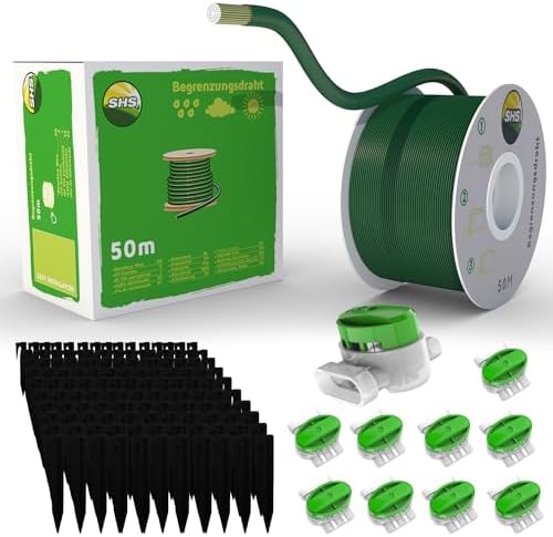 150m Begrenzungskabel + 450 Erdspieße + 10 Kabelverbinder für
