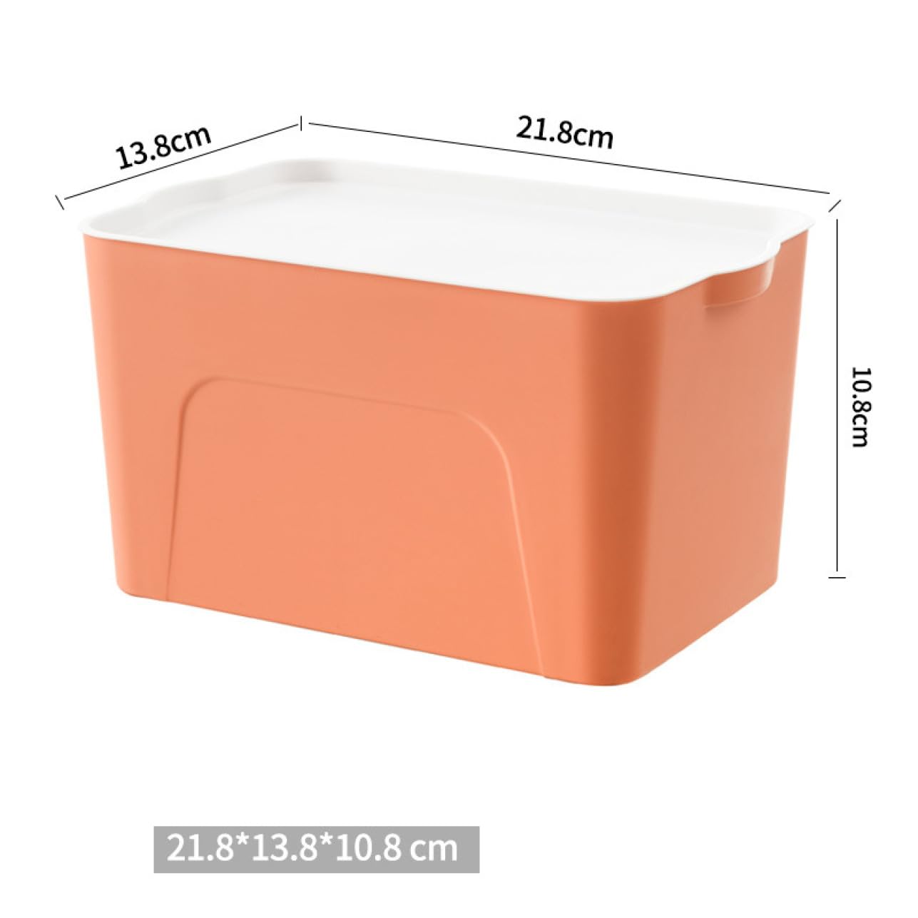 Amazon｜MJKQ9 収納ボックス 収納ケース オレンジ 22*14*11 フタ付き