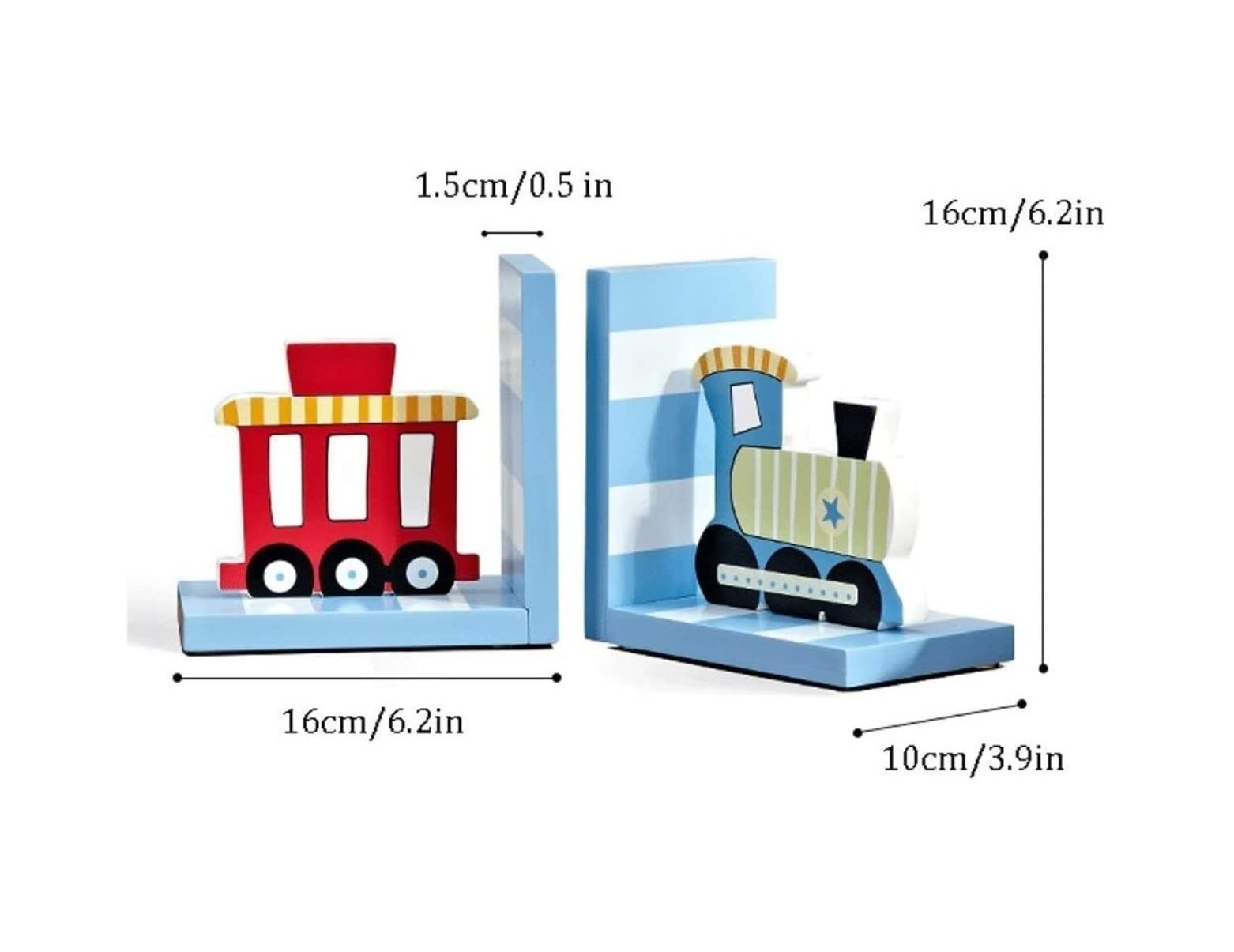 Podpórki do Książek Bookends dekoracyjne drewniane dziecięce Animal Bookends, Book Stopper Organizer na biurko dla chłopców lub dziewcząt Kolekcjonerski