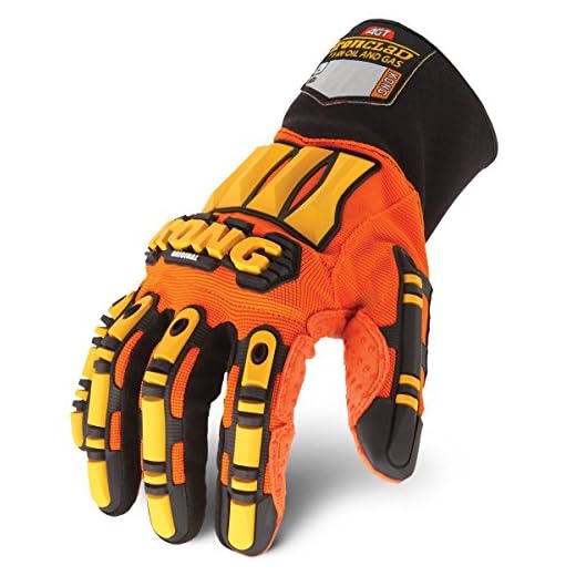 Ironclad KONG SDX2-04-L Original Oil & Gas Safety Impact Gloves, Large