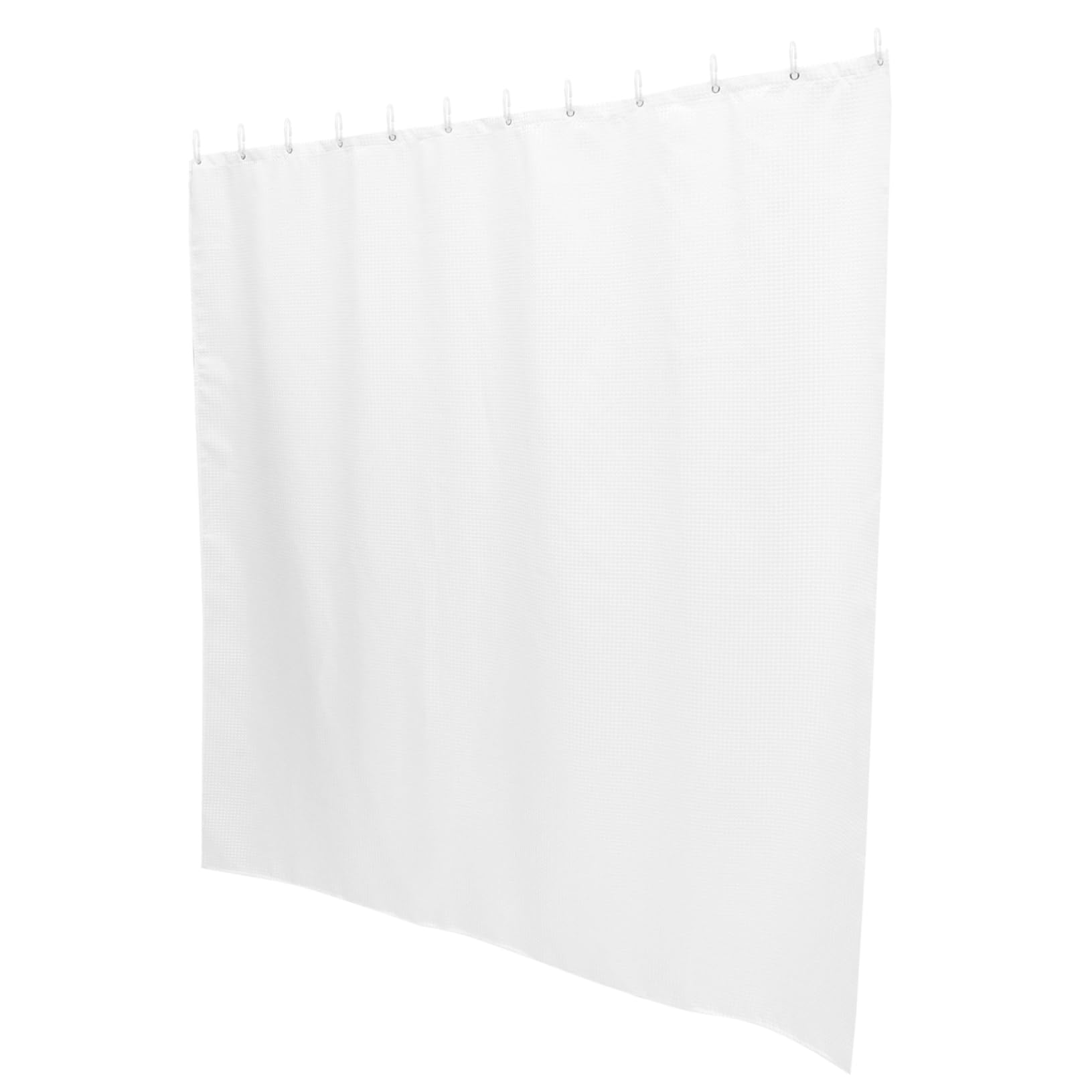 Gatuida Cortina de Ducha Lisa Color Blanco de Poliéster Ganchos | Instalación Sencilla, Lavable y Textura Fina, para Hotel y Dormitorio, Ligera y Cómoda