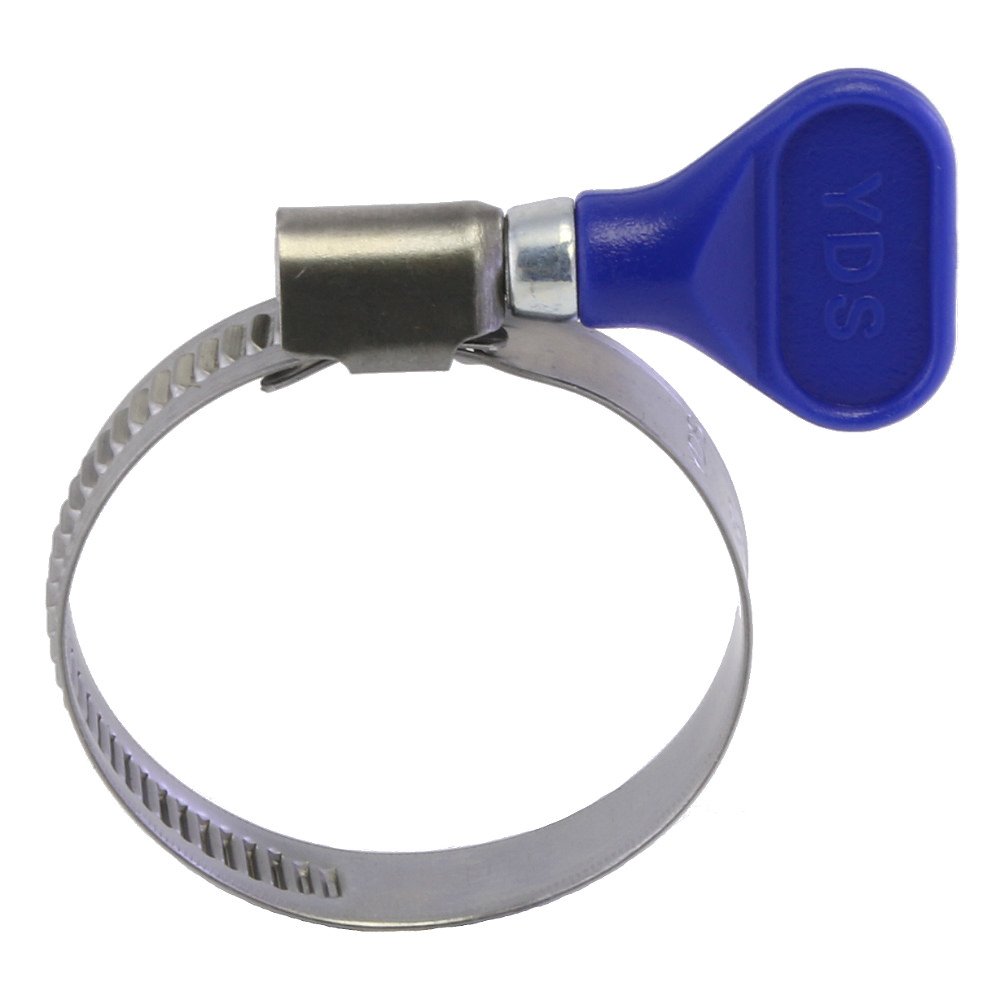 YDS Butterfly Stainless Steel W2 Hose Clamp, Turn Key, 30-45 mm (1-3/16" to 1-3/4") Diameter Ranger, 9 mm Bandwidth (Pack of 10)