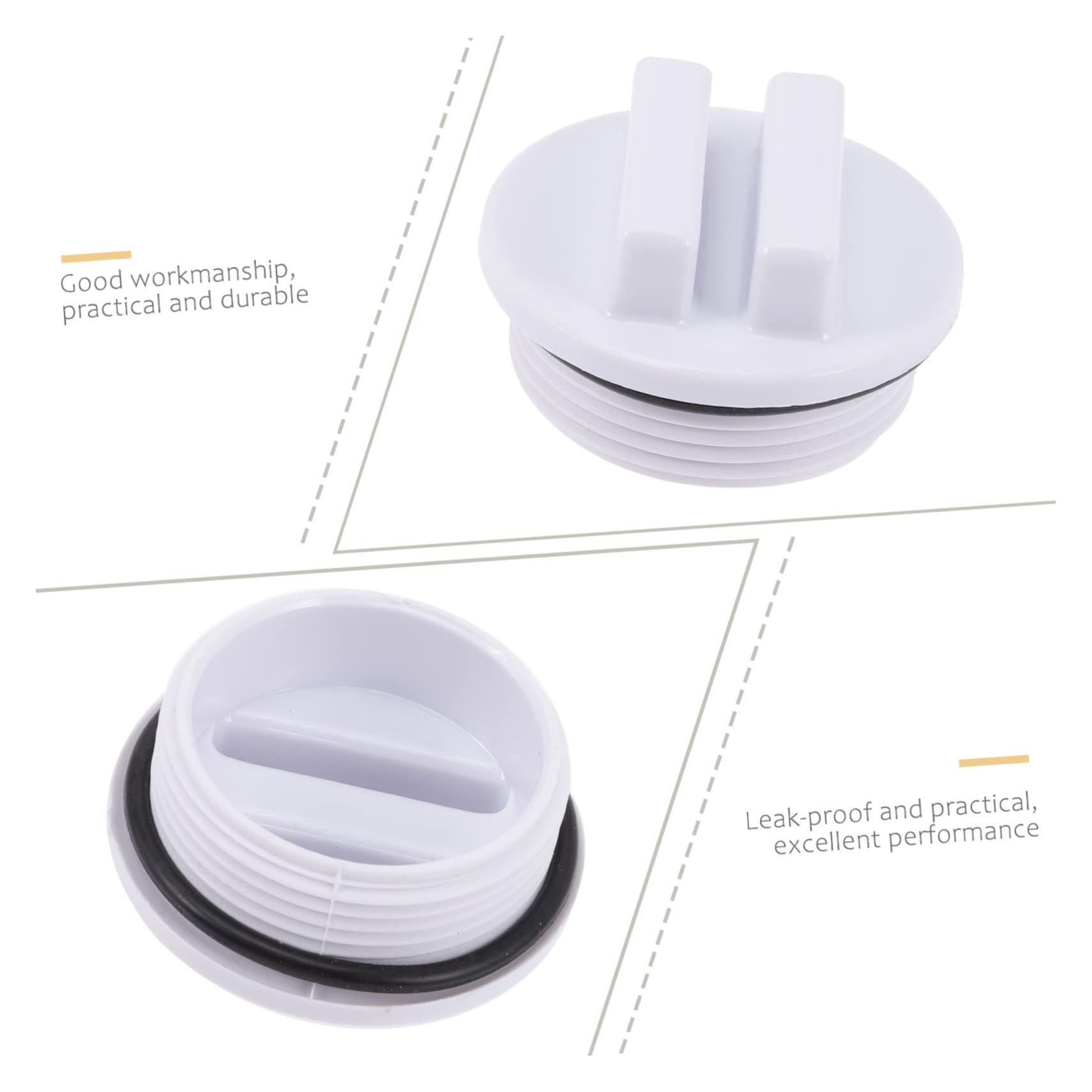 Toddmomy 18pièces Bouchons De Retour Filetés pour Piscine Bouchons Hivernage Étanches pour Évacuation Accessoires De Drainage pour Filtre à Piscine