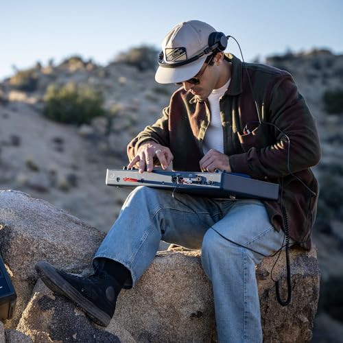 Image of AlphaTheta OMNIS-Duo Portable All-in-One Battery Powered DJ Controller | Built-in 5-Hour Battery, Wireless DJing, Light /Dark Touchscreen, Bluetooth /XLR /RCA Output | Compact Travel-Friendly DJ System
