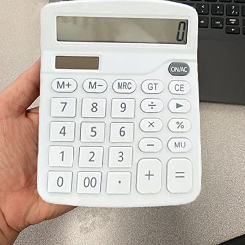 Calculatrice de bureau blanche YOUHO avec grand écran LCD 12 bits