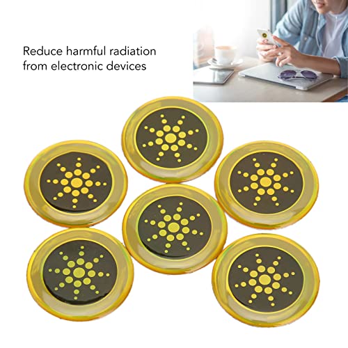 Adesivos de proteção de smartphone, minerais intermitentes 6 peças reduzem a radiação com proteção d