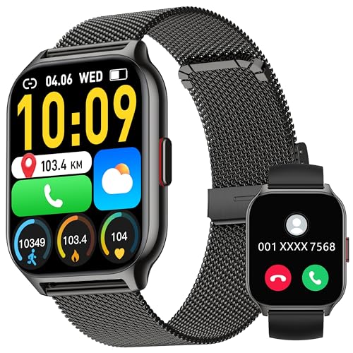 ZOSKVEE 2,0” Reloj Inteligente Mujer Hombre con Llamada, Smartwatch Presión Arterial Ritmo...