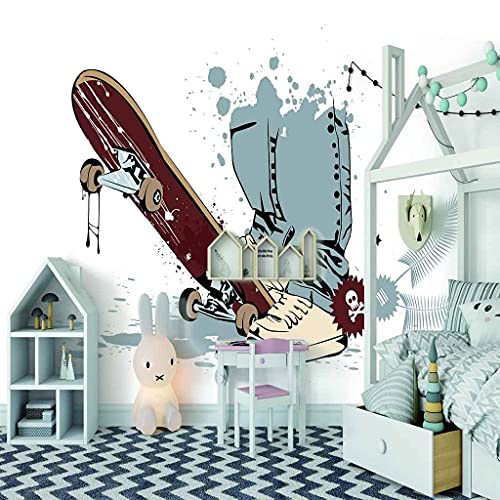 Toile Géante Poster Skateboard 3D en Matière Auto-adhésive Premium