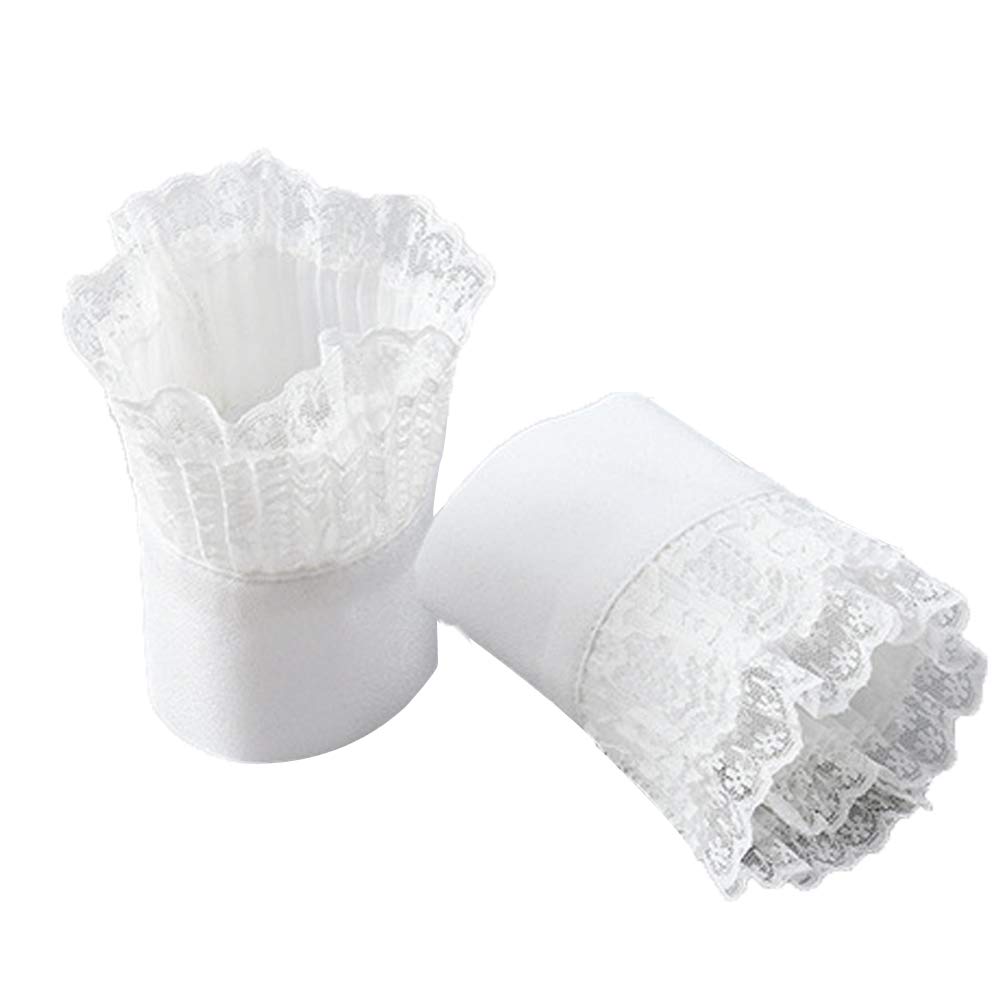 Elegtiskas Women's 10White Lace Cuffs Bracelet Wrist Cuffs Fasle Sleeves Cuffs