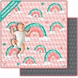Alfombra Bebé Acolchada Plegable Antideslizante y Lavable 127x127 cm perfecta para Juegos y Gateo para Suelo Tapete Algodón Suave Actividades Montessori + Estimulación Sensorial Infantil | VALBABY