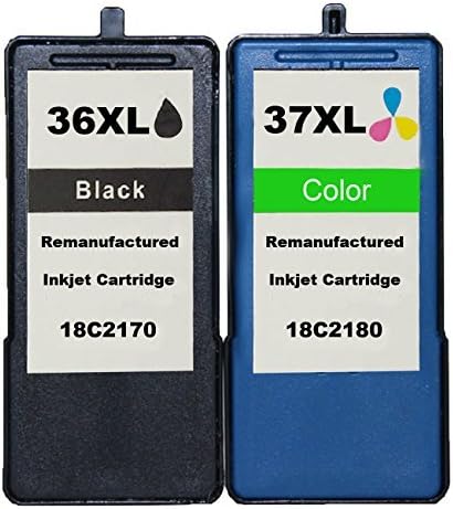 inkmate remanufacturados cartucho de tinta para Lexmark 36 X L cartucho  Lexmark 37 X L para Lexmark Z2400 Z2420 X3650 X4650 X5650 X5650es X6650  X6675 (1Black, 1 color) : Amazon.es: Informática