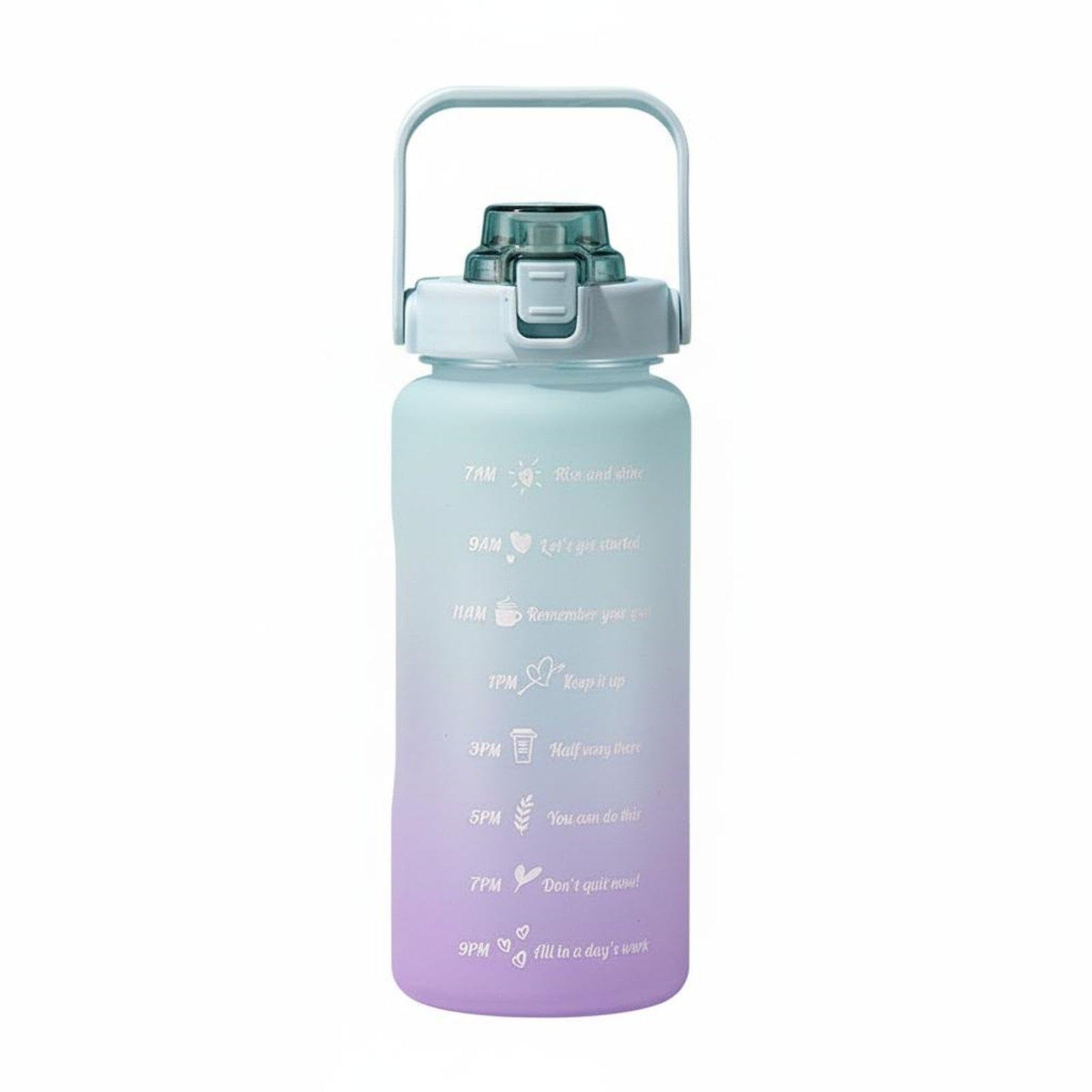2L Water Jug with Portable Handle Half Gallon Water Jug Leakproof Design Large Sports Bottle with for Athletes, Outdoor Activities, Office Green-image-10