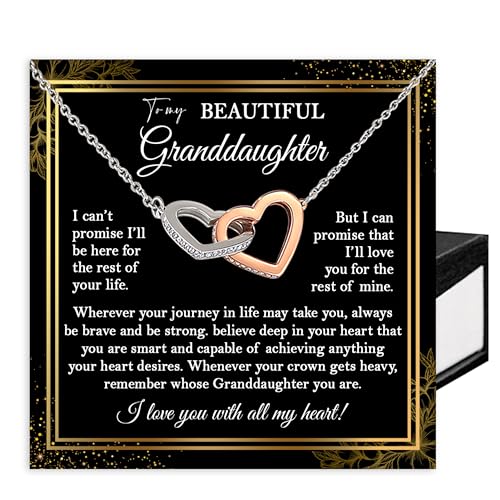 Granddaughter Necklace - Gift From Grandma & Grandpa for Birthday or Christmas