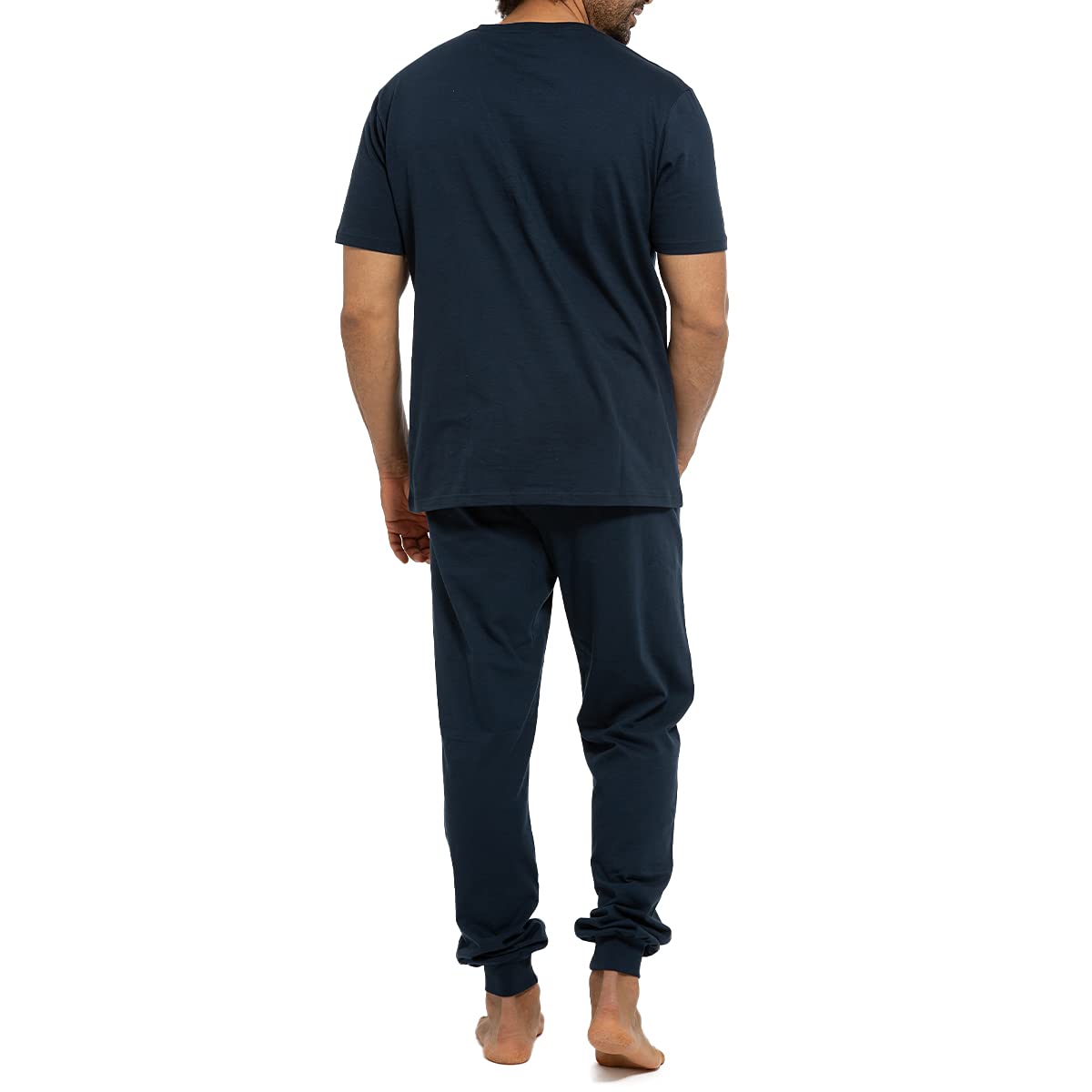 Ammann - Organic Cotton - Herren - Schlafanzug T-Shirt mit Hose lang mit Bündchen - Baumwolle