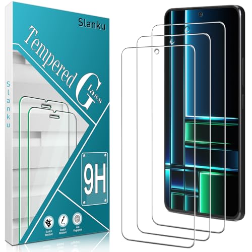 Slanku [3 Piezas Protector de Pantalla para Xiaomi Redmi Note 13 Pro 5G, Dureza 9H Cristal Templado, Anti-Rasguños, Anti-Huellas, Sin Burbujas, Fácil de Instalar