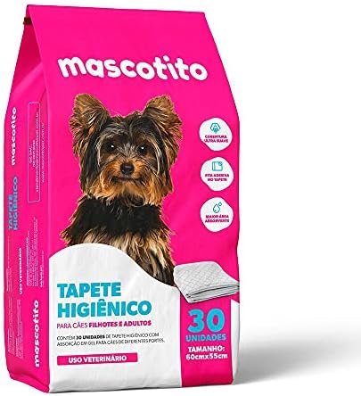 Primeiro pet em casa: O que comprar para garantir o conforto sem estourar o orçamento do mês 6 Tapete Higiênico Mascotito 60x55cm C/30 Unidades