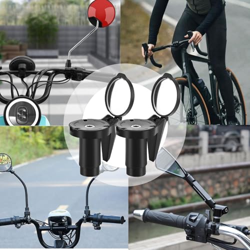 Espejo retrovisor para bicicleta 360 ajustable con lente de carretera resistente a vibraciones 4