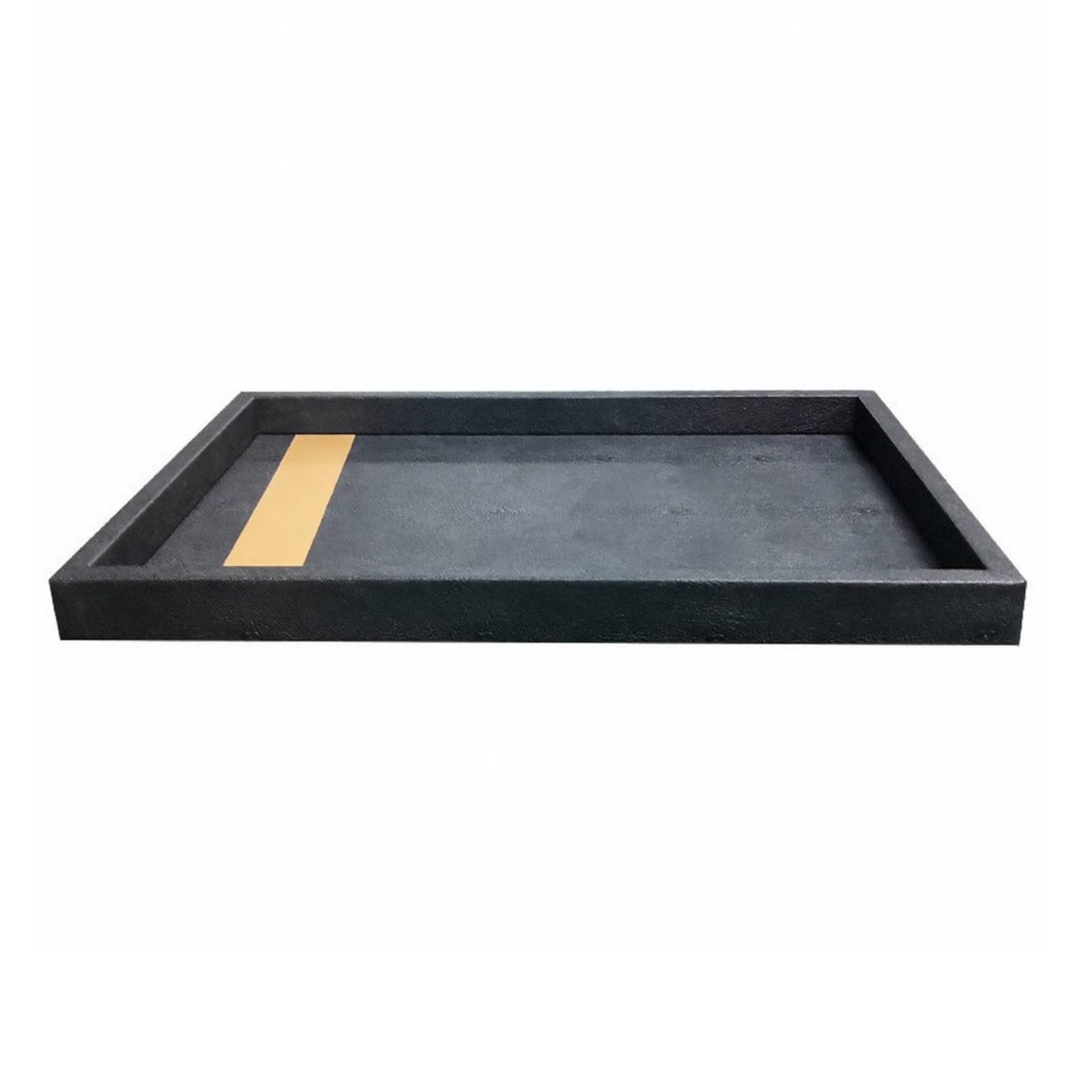Vassoio con Bordo Rialzato Compatto | Stile Cinese Moderno, Vassoio in Legno, Elegante, per Ingresso, 48x35x3cm