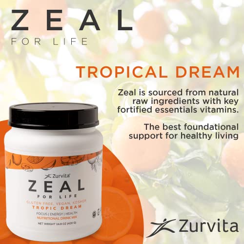 Zurvita- Zeal For Life- 30-Day Wellness Canister- Tropic Dream- 420 Grams #TOP2