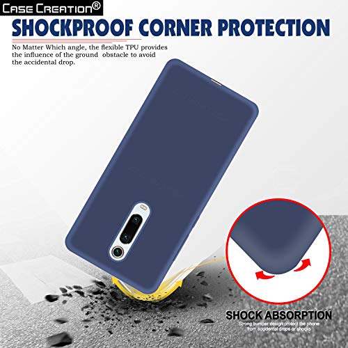 Image of Case Creation Luxurious OG Series for Xiaomi Redmi K20 Case Cover,Anti-Dirty Slim Case Frosted Matte Cute Candy TPU Raised Bezel (Splash of Color) Back Cover for Redmi K20 -Navy Blue