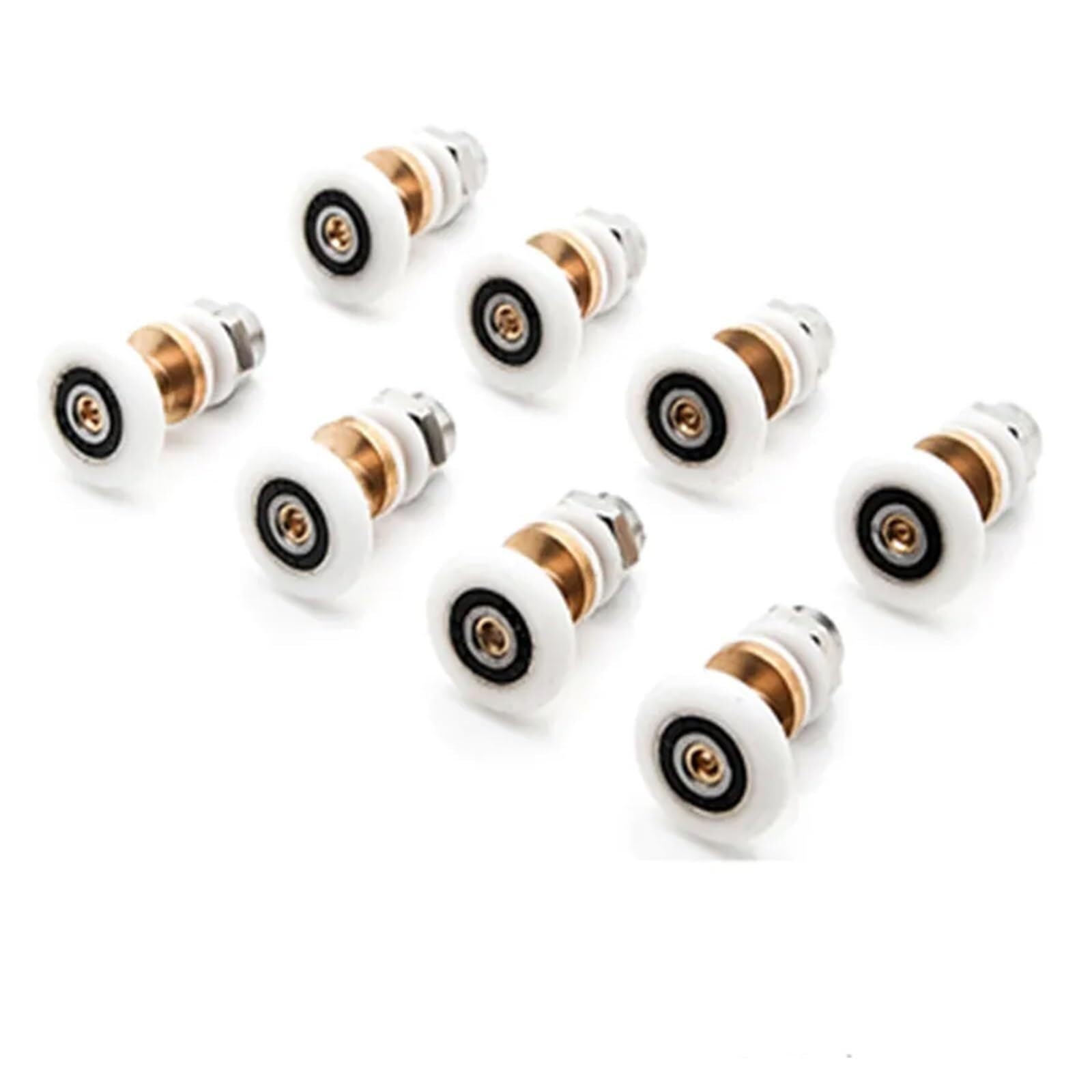 Wangshaowei 27Mm Shower Door Rollers 8Pcs 20/23/25/ Diameter Shower Glass Sliding Door Hanging Wheel Roller Bathroom Cabinet Pulleys(27Mm)