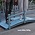 Katzowen Backyard Wooden Bridge Outdoors Garden Bridge Footbridge, 140x65x50cm Landscaping Decorative Pond Bridge Path Bridge, with Safety Siderails, for Backyard Pond Wedding Park(Color:Blue)