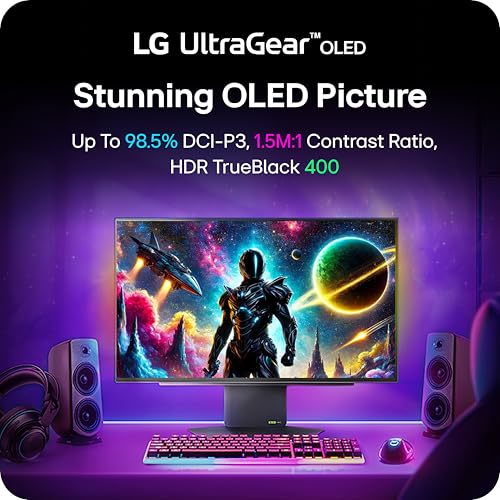 LG 27GX790A-B 27-inch Ultragear OLED Gaming Monitor QHD 1440p 480Hz, 0.03ms, DisplayPort 2.1, True Black 400, NVIDIA G-Sync, AMD FreeSync Premium Pro, HDMI, USB, Tilt/Height/Swivel/Pivot Stand, Black - image 7