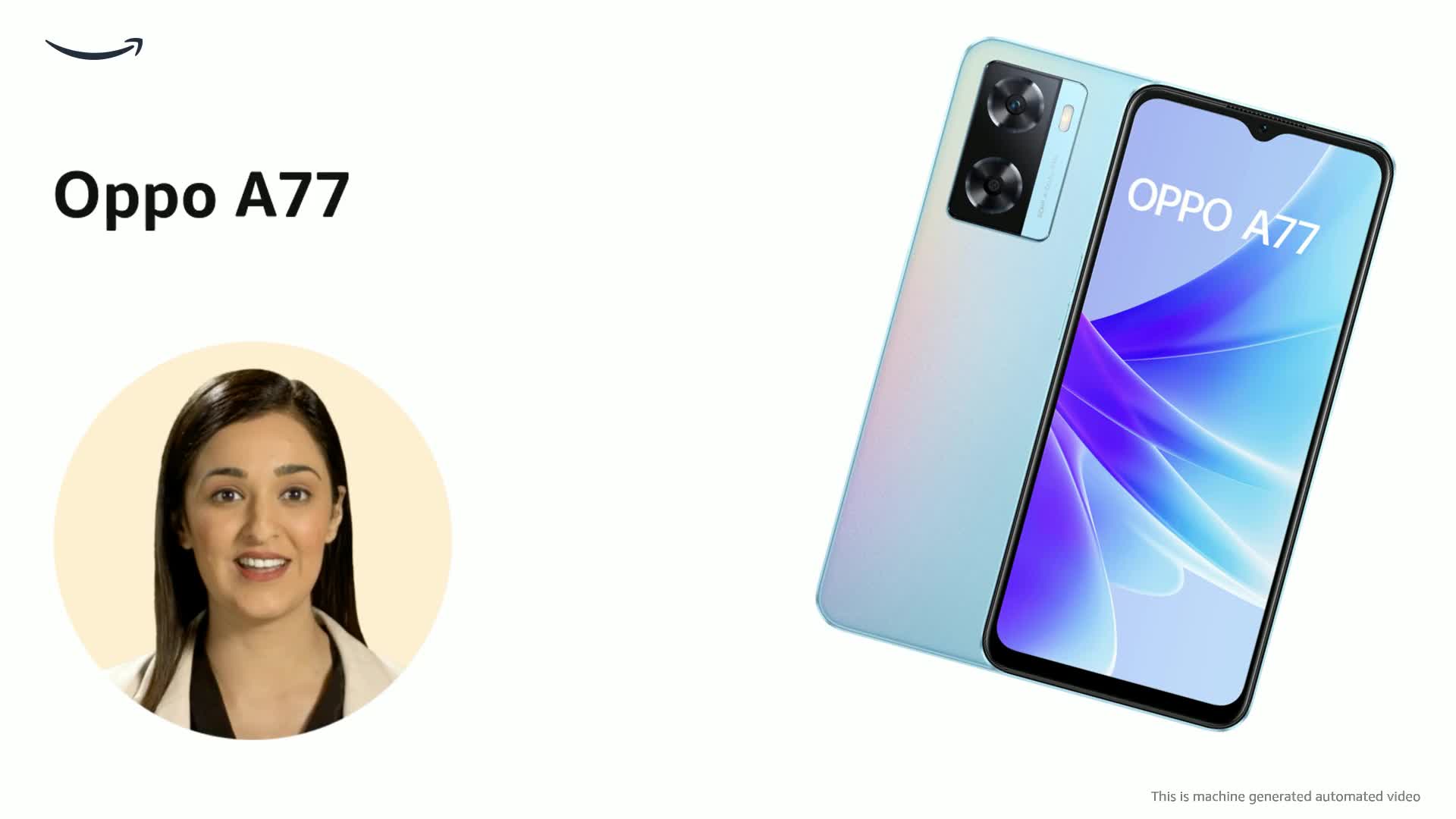 Oppo A77 (Sky Blue, 4GB RAM, 128 Storage) with No Cost EMI