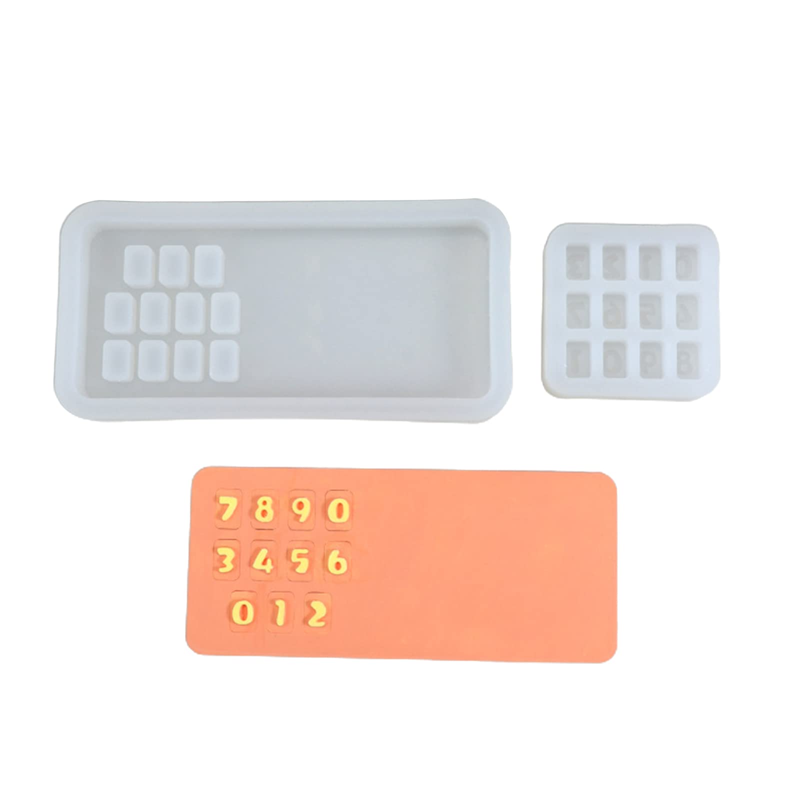 Nucelit Plaster Mold Number Plate Silicone Mold Suitable for Epoxy Craft Pendants Jewelry Making Home Decor Gypsum Silicone