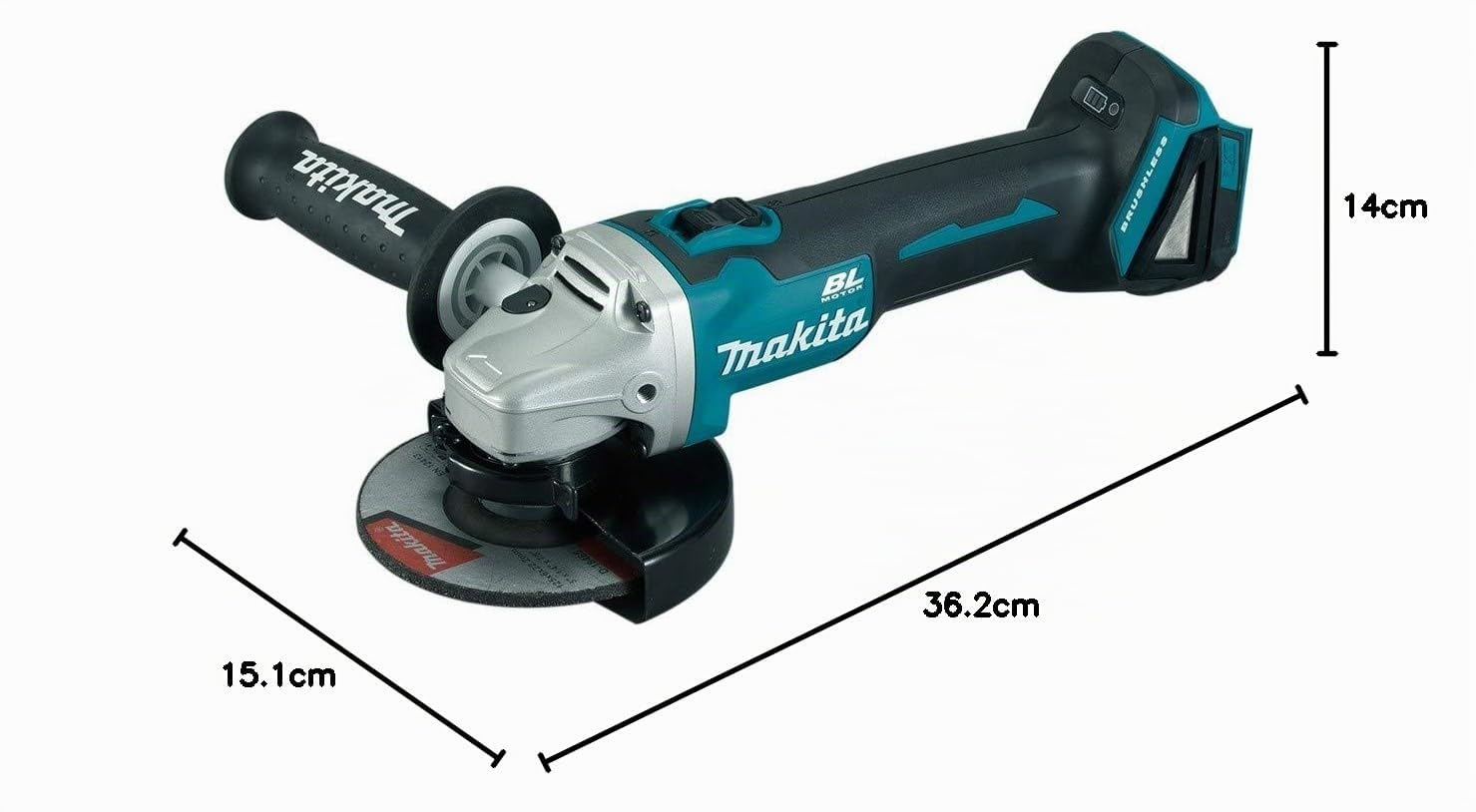 Makita DGA506ZJ Smerigliatrice angolare 125mm 18V con valigetta Makpac