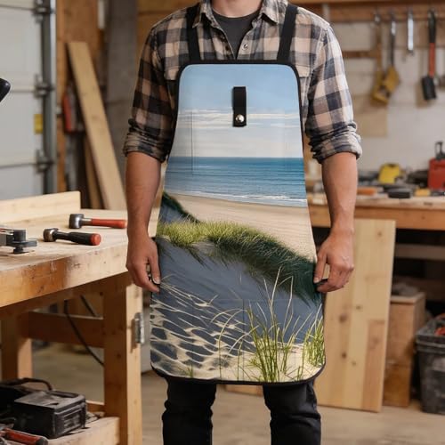 Delantal para trabajo en madera para hombre, negro miniatura 5