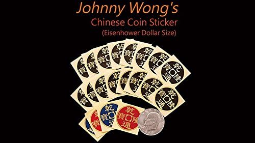 Johnny Wong's Chinese Coin Sticker 20 pcs (Eisenhower Dollar Size) - Trick , Magic Trick