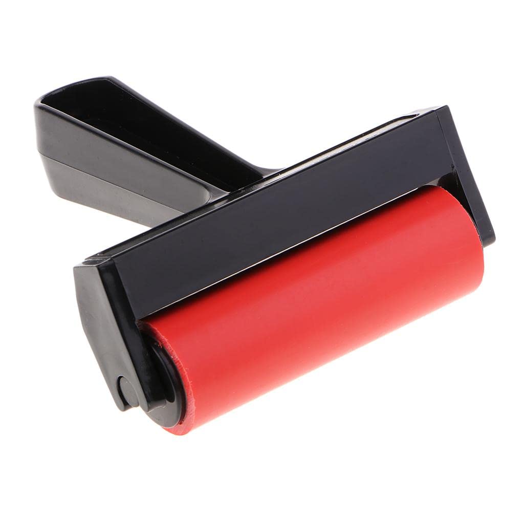P Prettyia 10cm Rubber Blocks Printing Brayer Roller Brush for Art Crafts Decoupage Tool for Paper Fabric Printing, Scrapbooks, Wallpapers