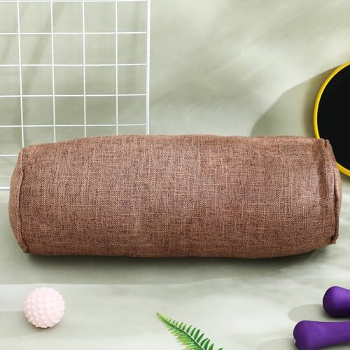 Almohada cilíndrica de yoga LOPUNER cojín de algodón y lino para ejercicios en casa 6