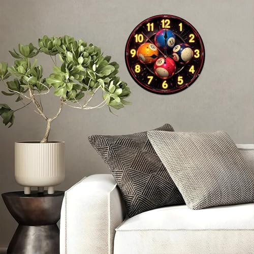 Reloj de pared de madera 10 pulgadas con movimiento silencioso miniatura 4