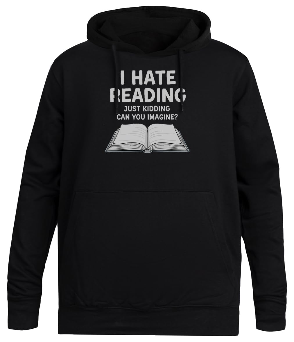 Introwertyczny Miłośnik Czytania Książek Czarna Bluza Unisex Bez Płci Unisex Black Hoodie Men Women