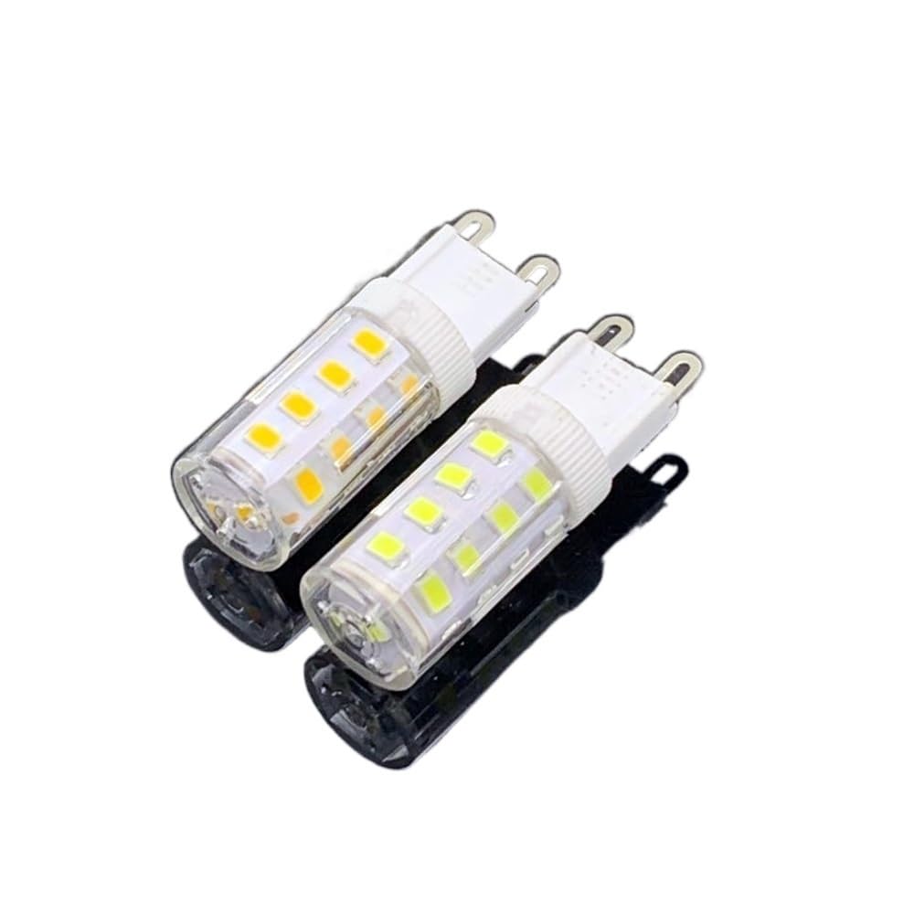 YSJX Lighting, Confezione da 20, Lampada LED in ceramica 5W G4/G9/E14 Lampada mais 26LED-2835SMD AC220V Sorgente luminosa dimmerabile Lampadine per la casa(Warm white,G9 5W)