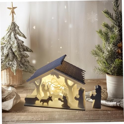 Moule silicone de Noël 4pcs Nativité et maison haute précision - 7