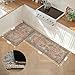 GENIMO Kitchen Mats for Floor, 2PCS Kitchen Rugs Non Slip Washable, Waterproof Anti Fatigue Mat, Comfort Standing Runner Rug for Sink, Office, Laundry, Home, 17.3