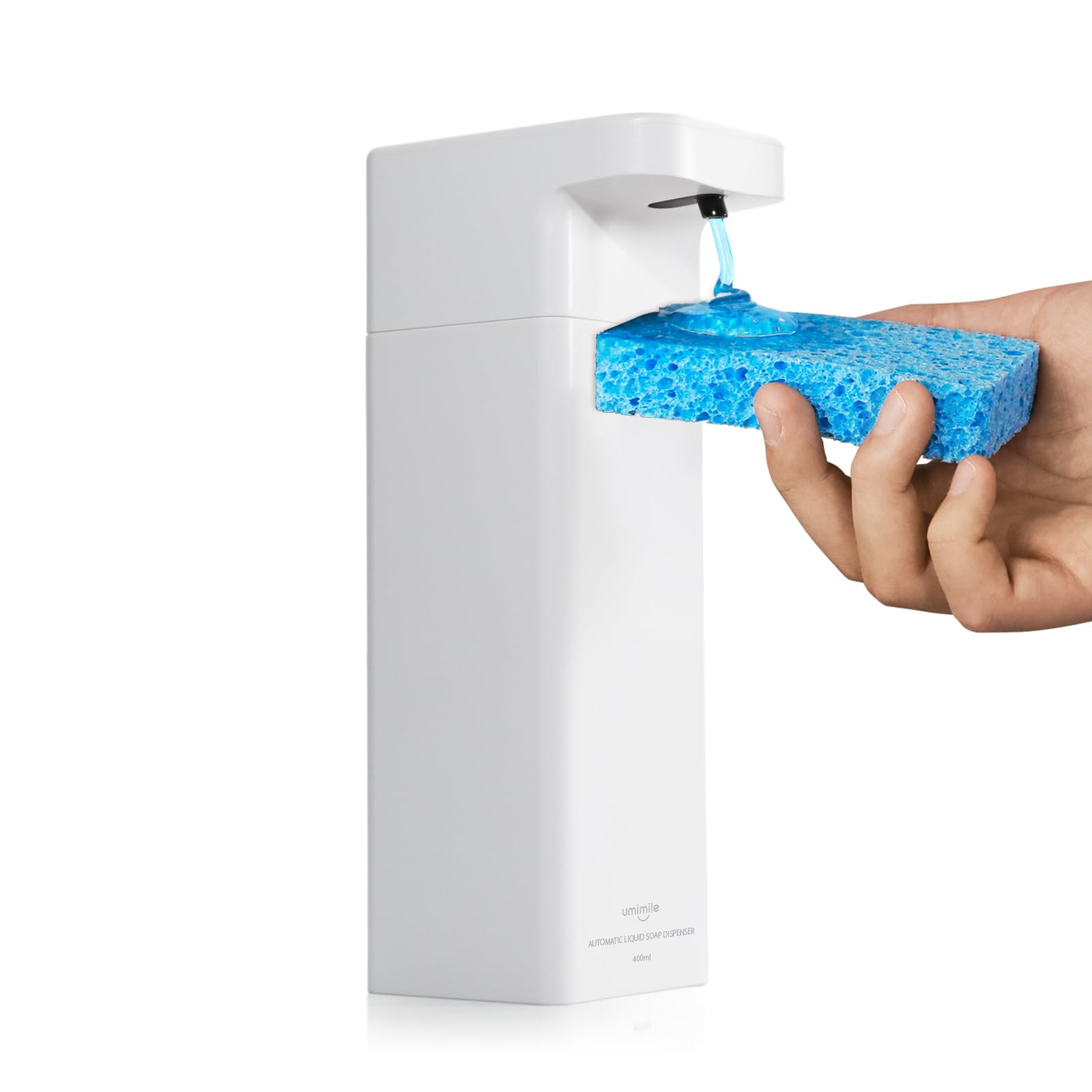 Umimile Shampoo and Conditioner Dispenser, 13.5 oz Shower Shampoo Dispenser Electric, Shower Soap Dispenser Wall Mounted for Bathroom Kitchen, Type-C Charging, White