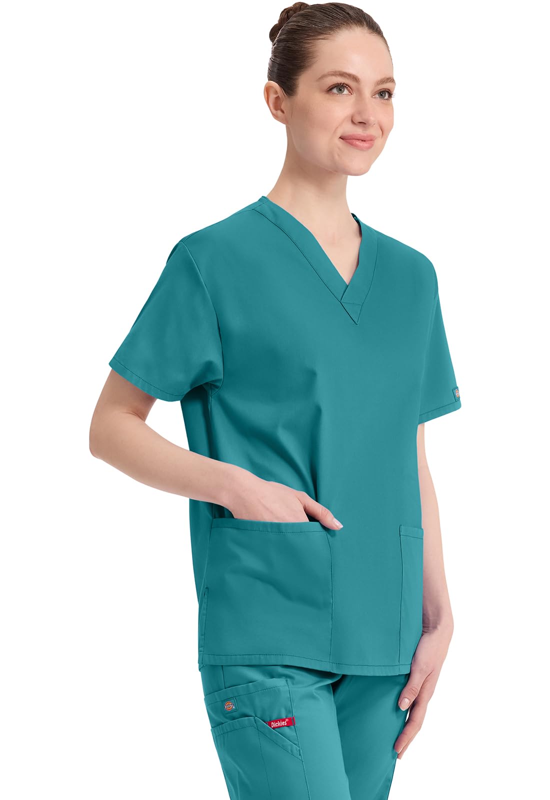 Dickies EDS Signature Scrubs 86706 Missy Fit V-Neck Top Camisa de Traje mdico Hombre (Pack de 1)