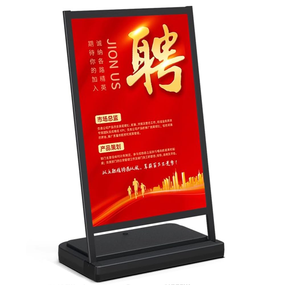 Cartel Para Acera, Soporte Para Carteles Con Marco De Aluminio Para Interiores Y Exteriores, Soporte Para Carteles Publicitarios Callejeros Para Restaurantes,Negro,80x120cm/31x47inch