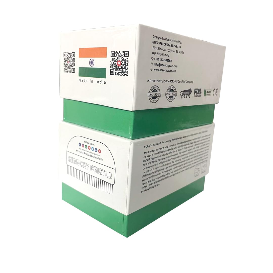 SpeechGears Sensory Bristle Pack of 2 - Effective in Sensory Defensiveness & Integration Therapy | Processing Disorder