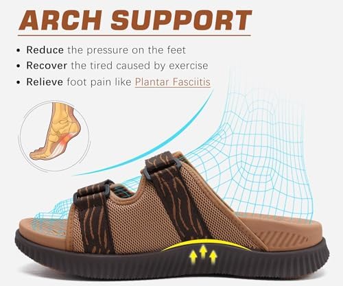 KuaiLu Dames Orthopedische Teenslippers Dikke Kussen Hersteldoek Thong Sandalen Zomer Slip-On Yoga Mat Sport Wandelen Sandaal Comfortabel Plantaire Fasciitis Boog Ondersteuning Strand, zwart, 38 EU