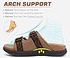 KuaiLu Mens Walking Slide Sandals Orthotic Athletic Thick Cushion Recovery Sport Sandles Adjustable Strap Open Toe Slip On Yoga Mat With Comfortable Plantar Fasciitis Arch Support Khaki Size 11 #3