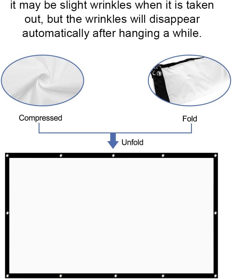 Buy Outry Projector Screen 120 Inch 16 9 Foldable Projection Screen For Home Theater Cinema Outdoor Sport Event Front And Rear Projection 271cm X 155cm Online In Indonesia B07xl1lk5m