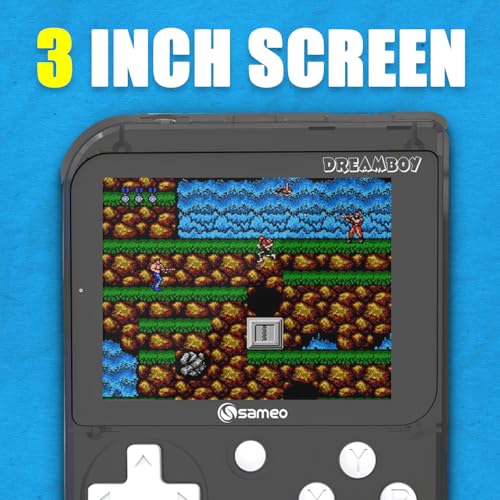 Image of Sameo Handheld Video Game Console, Dreamboy Retro Mini Game with 500 Classic Retro Game TV Compatible for Kids, Rechargeable 8 Bit Classic - Ice Black