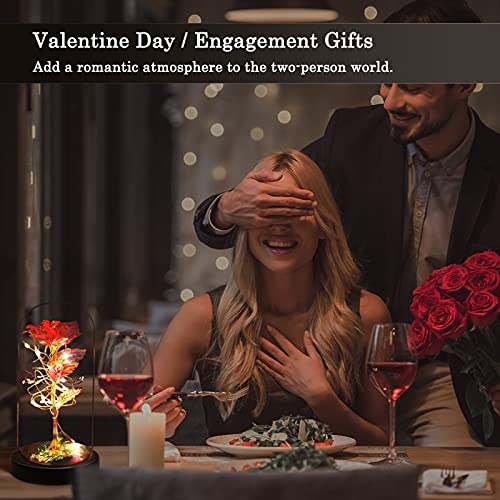 QLG&S - Cupola in vetro con rose rosse, ideale