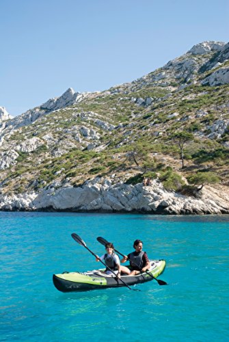 Sevylor Opblaasbare kajak Yukon, 2 man Canadese kano, zee kajak met tas, manometer en vin, 382 x 98 cm - Image 8